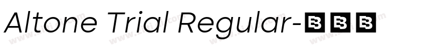 Altone Trial Regular字体转换
